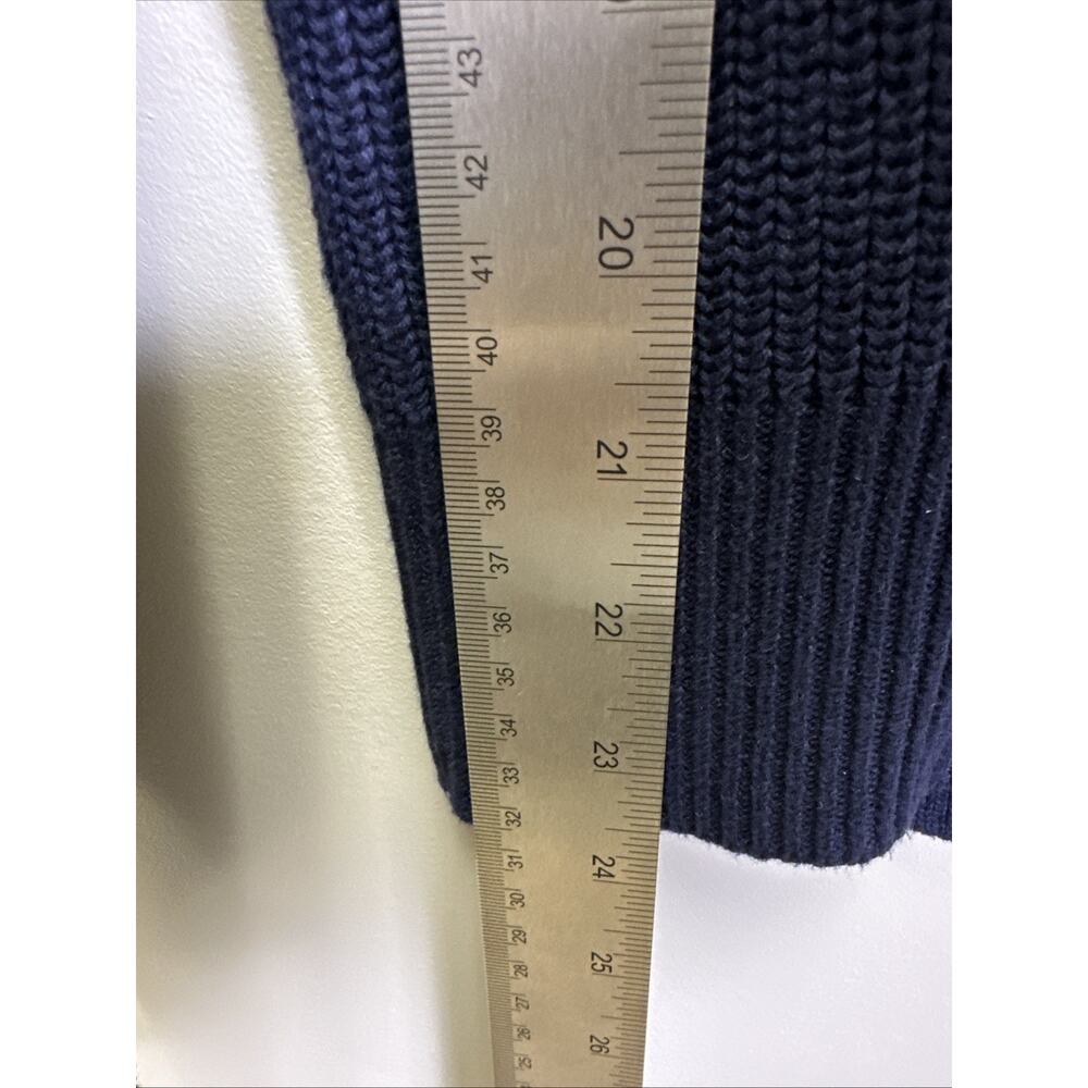 Lauren Ralph Lauren Active Sweater Womens S 1/4 Zip Navy White Old Money - Picture 6 of 7
